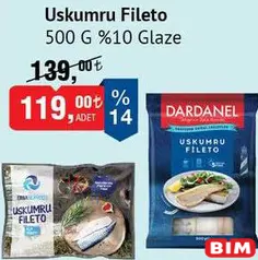 USKUMRU FİLETO 500 G fiyat ve kampanya bilgisi